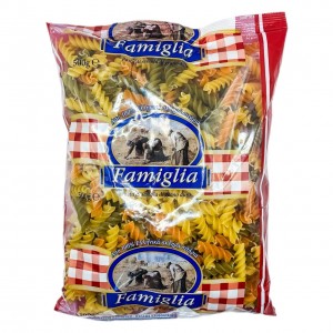 Паста Fusilli Tricolore (трехцветные спиральки) Famiglia, Греция, 500г