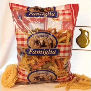 Паста Fusilli Tricolore (трехцветные спиральки) Famiglia, Греция, 500г