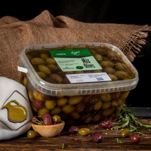 Микс из оливок консервированных (размер XL+XXL) в оливковом масле, 2.4кг Микс из оливок консервированных (размер XL+XXL) в оливковом масле, 2.4кг