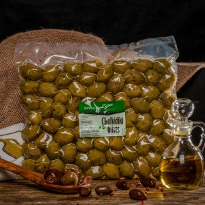 Оливки зеленые Халкидики (р. XL) EVROS, Греция, вакуум, 1кг Оливки зеленые Халкидики (р. XL) EVROS, Греция, вакуум, 1кг