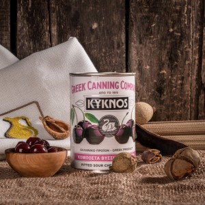 Сладкая вишня без косточки в сиропе Kyknos, жест.банка, 425г Сладкая вишня без косточки в сиропе Kyknos, жест.банка, 425г