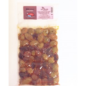 Микс из оливок консервированных и маслин с буково (размер XL), вакуум, 500г Микс из оливок консервированных и маслин с буково (размер XL), вакуум, 500г