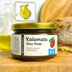 Паста из оливок Каламата ECOGREECE, Греция, ст.банка, 190г Паста из оливок Каламата ECOGREECE, Греция, ст.банка, 190г