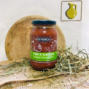 Соус томатный с орегано и печеным чесноком Kyknos, ст.банка, 420г Соус томатный с орегано и печеным чесноком Kyknos, ст.банка, 420г