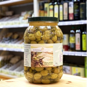 Оливки Халкидики, фаршированные корнишонами, в рассоле, Греция, 2кг Оливки Халкидики, фаршированные корнишонами, в рассоле, Греция, 2кг