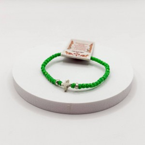 Зеленый комбоскини с СЕРЕБРЯНЫМ равносторонним крестиком, Афон Зеленый комбоскини с СЕРЕБРЯНЫМ равносторонним крестиком, Афон