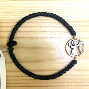 Черный комбоскини медальон с позолотой (Ангел), Афон