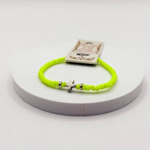 Салатовый комбоскини с СЕРЕБРЯНЫМ прямым крестиком, Афон 