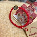 Красный комбоскини объемный медальон с позолотой (Ангел), Афон