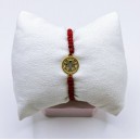 Красный комбоскини фигурный медальон с позолотой, Афон