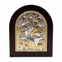 Икона "Всецарица" (107х128 мм), серебро, Греция