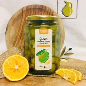 Предзаказ! Оливки зеленые (битые) с лимоном, Греция, ст.банка, 500г Предзаказ! Оливки зеленые (битые) с лимоном, Греция, ст.банка, 500г