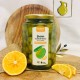 Зеленые оливки битые, с лимоном, ст.банка, 450г