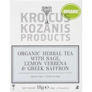 Травяной чай с шалфеем и шафраном (BIO) KROCUS KOZANIS, Греция, 1.8г х 10шт