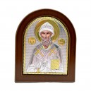 Икона "Св. Спиридон Тримифунтский" (107х128 мм), серебро, Греция