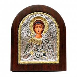 Икона "Ангел Хранитель" (107х128 мм), серебро, Греция