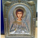 Икона "Ангел Хранитель" прямоугольная в серебре