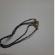 Черный браслет медальон с позолотой (Архангел Михаил) регулируемый ремешок, Афон