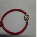 Красный комбоскини медальон с позолотой (Николай), Афон
