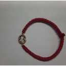 Красный комбоскини овальный медальон с позолотой (Богородица), Афон