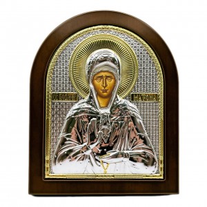 Икона "Матрона" (147х180 мм), серебро, Греция