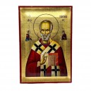 Икона Святой Николай, 14х20 см, дерево, Греция