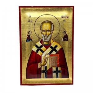 Икона Святой Николай, 14х20 см, дерево, Греция