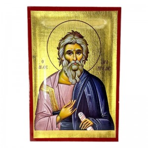 Икона Святой Андрей Первозванный (состаренная), 14х20 см, дерево, Греция
