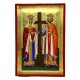 Икона Святые Константин и Елена, 14х20 см, дерево, Греция