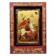Икона Святой Георгий (фигурные края), 14х20 см, дерево, Греция