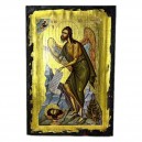 Икона Святой Иоанн Креститель (состаренная), 14х20 см, дерево, Греция