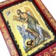 Икона Святой Иоанн Креститель (состаренная), 14х20 см, дерево, Греция