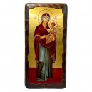 Икона Богородица в рост (фигурные края), 15х30 см, дерево, Греция