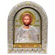 Икона Спаситель (160х210 мм), кожаная основа со стеклом, Греция