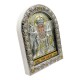 Икона Святой Николай (160х210 мм), кожаная основа со стеклом, Греция