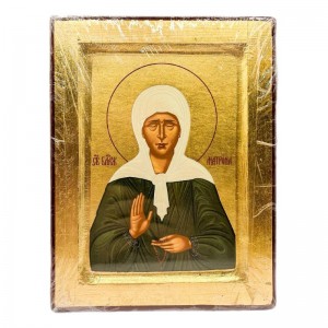 Икона Матрона (прямоугольная), 16х21 см, дерево, Греция