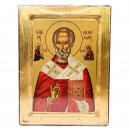 Икона Святой Николай (прямоугольная), 22х29 см, дерево, Греция