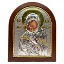Икона "Владимирская" (198х247 мм), серебро, Греция