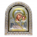 Икона Казанская (210х260 мм), кожаная основа со стеклом, Греция