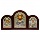 Триптих Спаситель (Святой Николай и Казанская), 245х128 мм, дерево, Греция