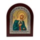Икона Святая Ксения, 156х190 мм, дерево, серебро, шелкография, Греция