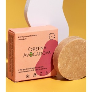 Шампунь твердый с пудрой шикакай и какао для нормальной кожи головы