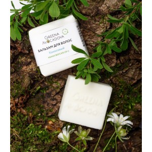 Бальзам для волос твердый Кокосовый. Для всех типов волос. Мини-версия