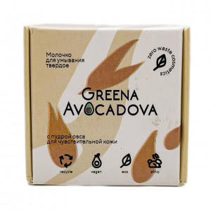 Молочко для умывания твердое с пудрой овса. Для чувствительной кожи. Мини-версия