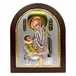 Икона Святой Стилиан (198х247 мм), серебро, Греция