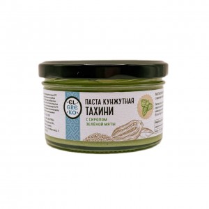 El Greko. Кунжутная паста (тахини) с сиропом зеленой мяты, стекл.банка, 150г