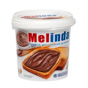 Шоколадная-ореховая паста Melinda, Греция, пласт.банка, 1кг