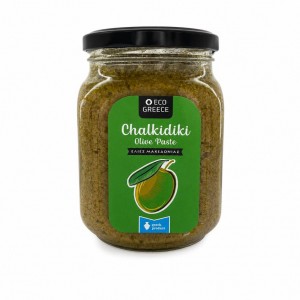 Паста из зеленых оливок ECOGREECE, ст.банка, 600г