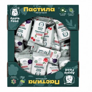 Пастила яблочная ассорти Apple Food, ТВ короб, 700г