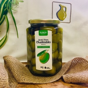 Оливки Халкидики (размер XL) Evros, ст.банка, 500г Оливки Халкидики (размер XL) Evros, ст.банка, 500г